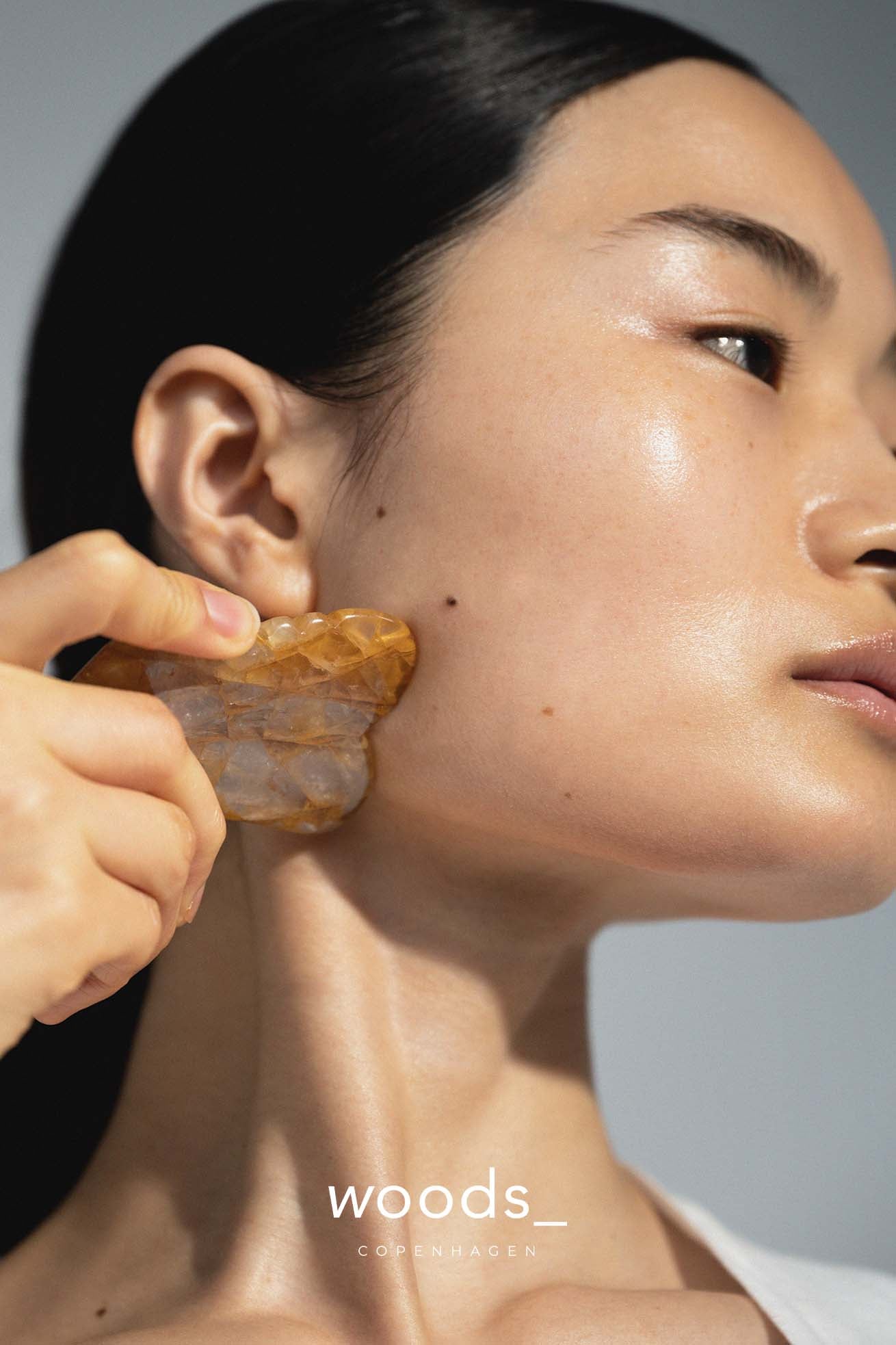 Citrine Gua Sha Face Sculptor - TYPEYOURSKIN - WOODS COPENHAGEN - TYPEYOURSKIN