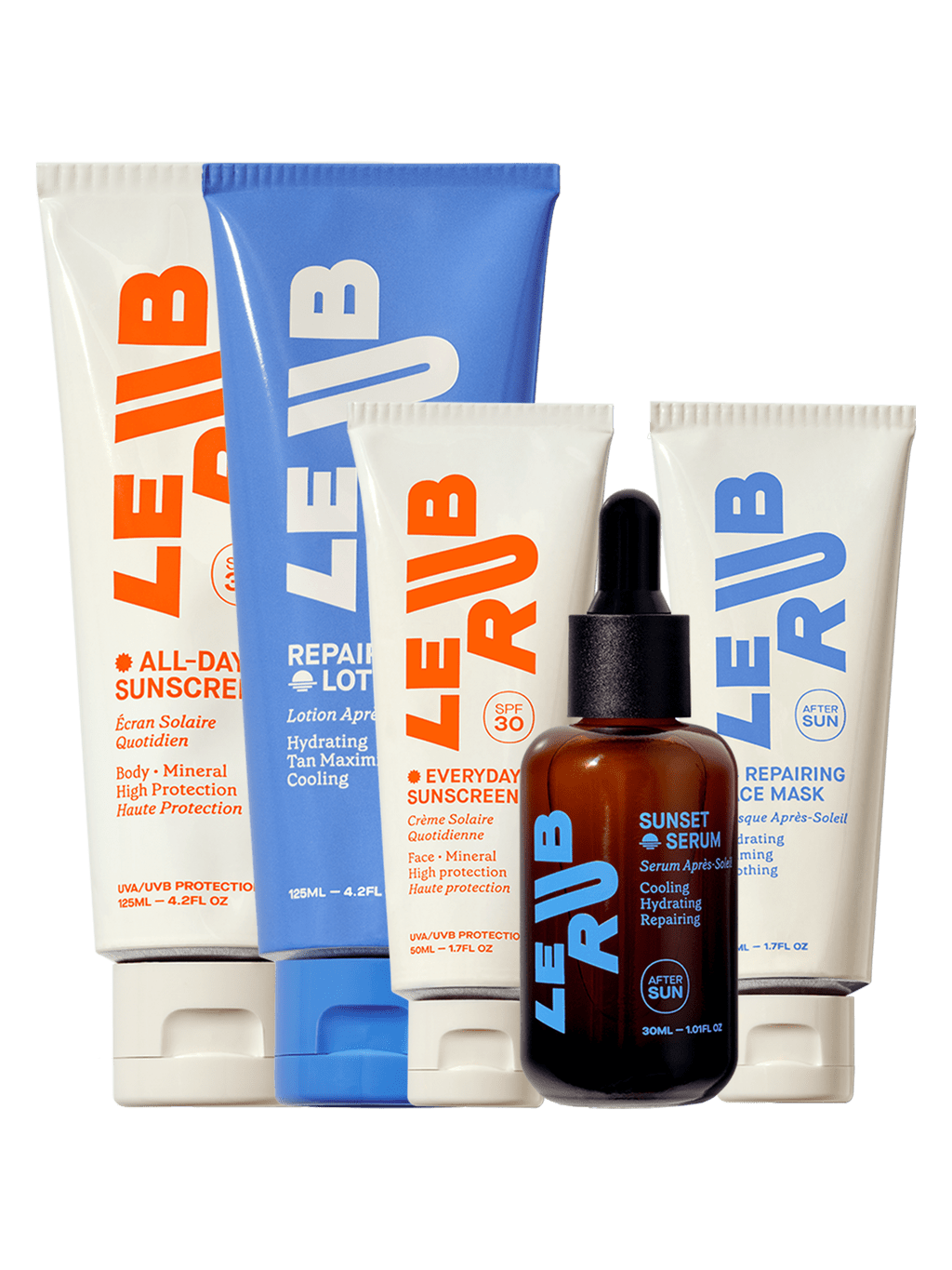 Le Rub suncare and after sun bundle organic skincare sun protection and recovery