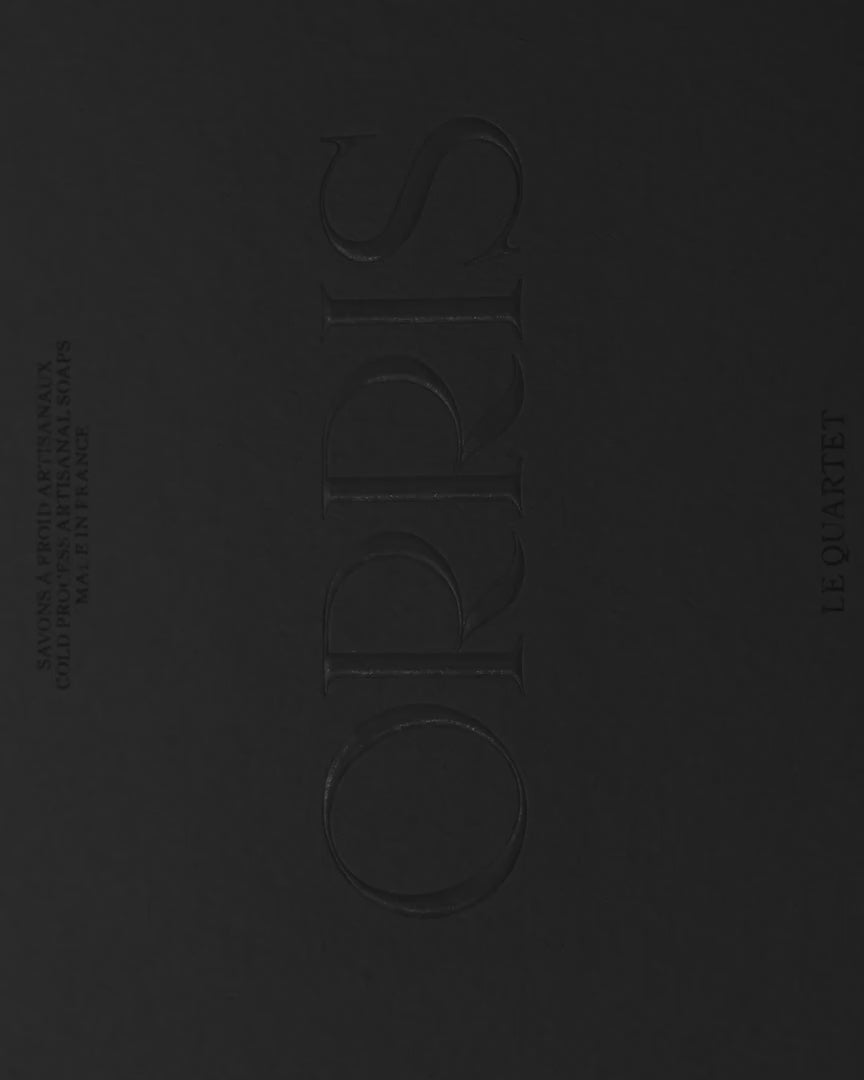 Orris Paris artisanal soap bar video showcasing product texture, lathering process, and minimalist design aesthetic