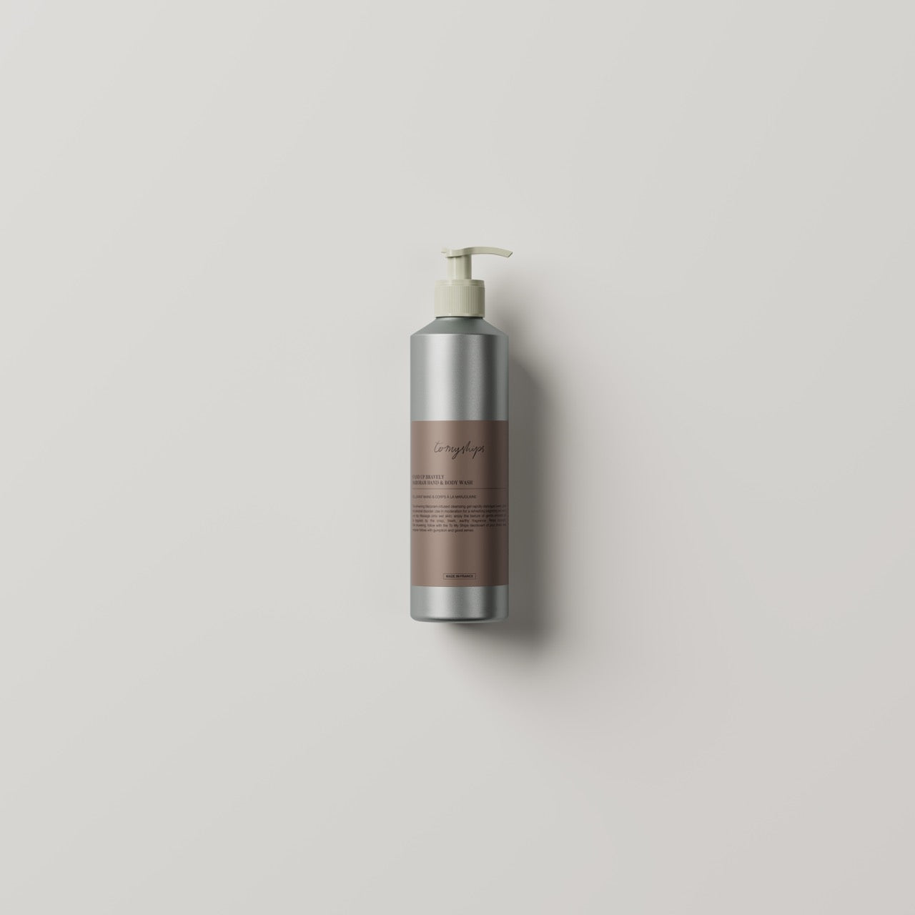 To My Ships hand and body wash bottle on a clean neutral background