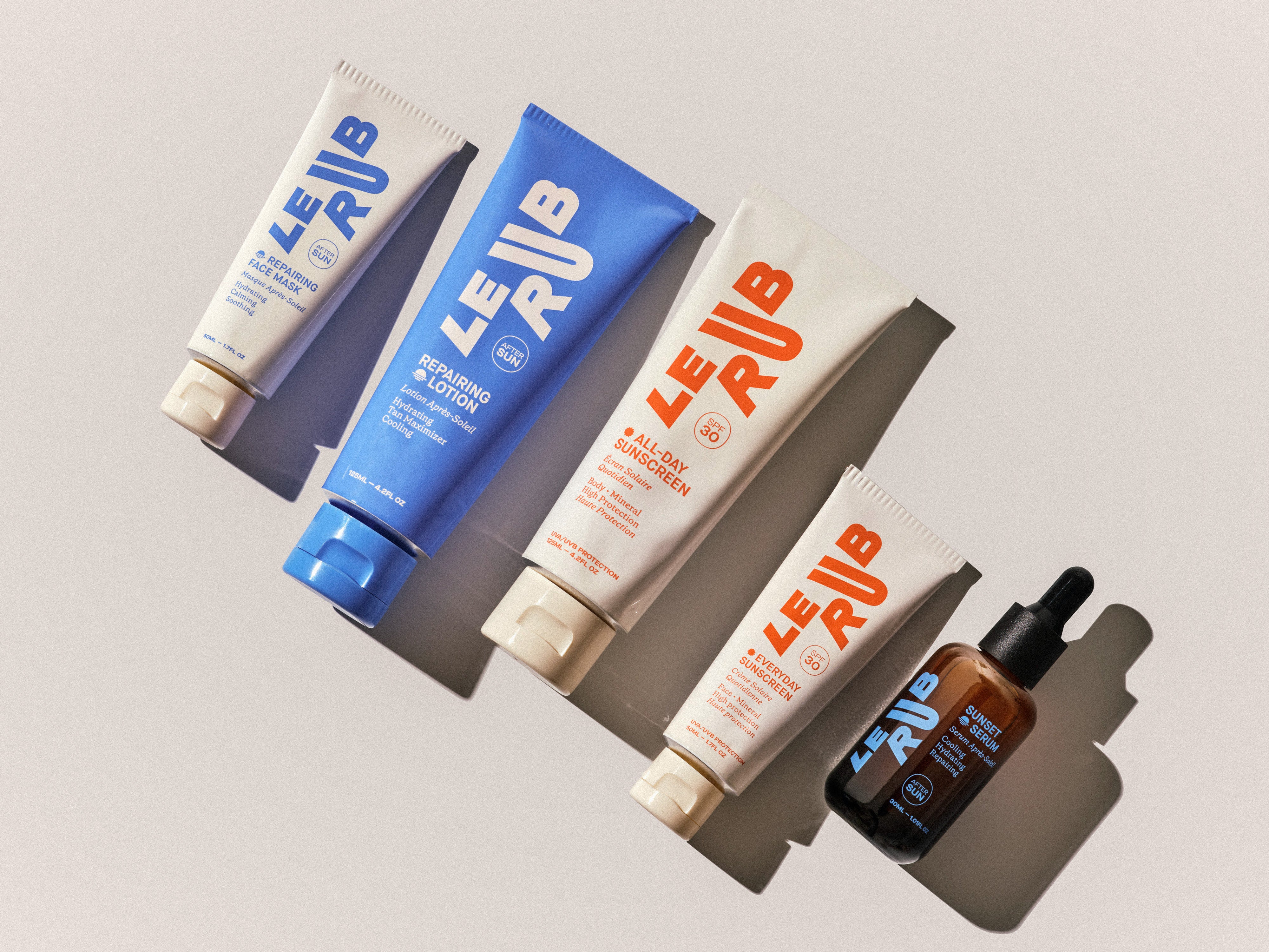 Le Rub comprehensive suncare collection - Advanced sun protection and after-sun recovery solutions designed for total skin defense and nourishment