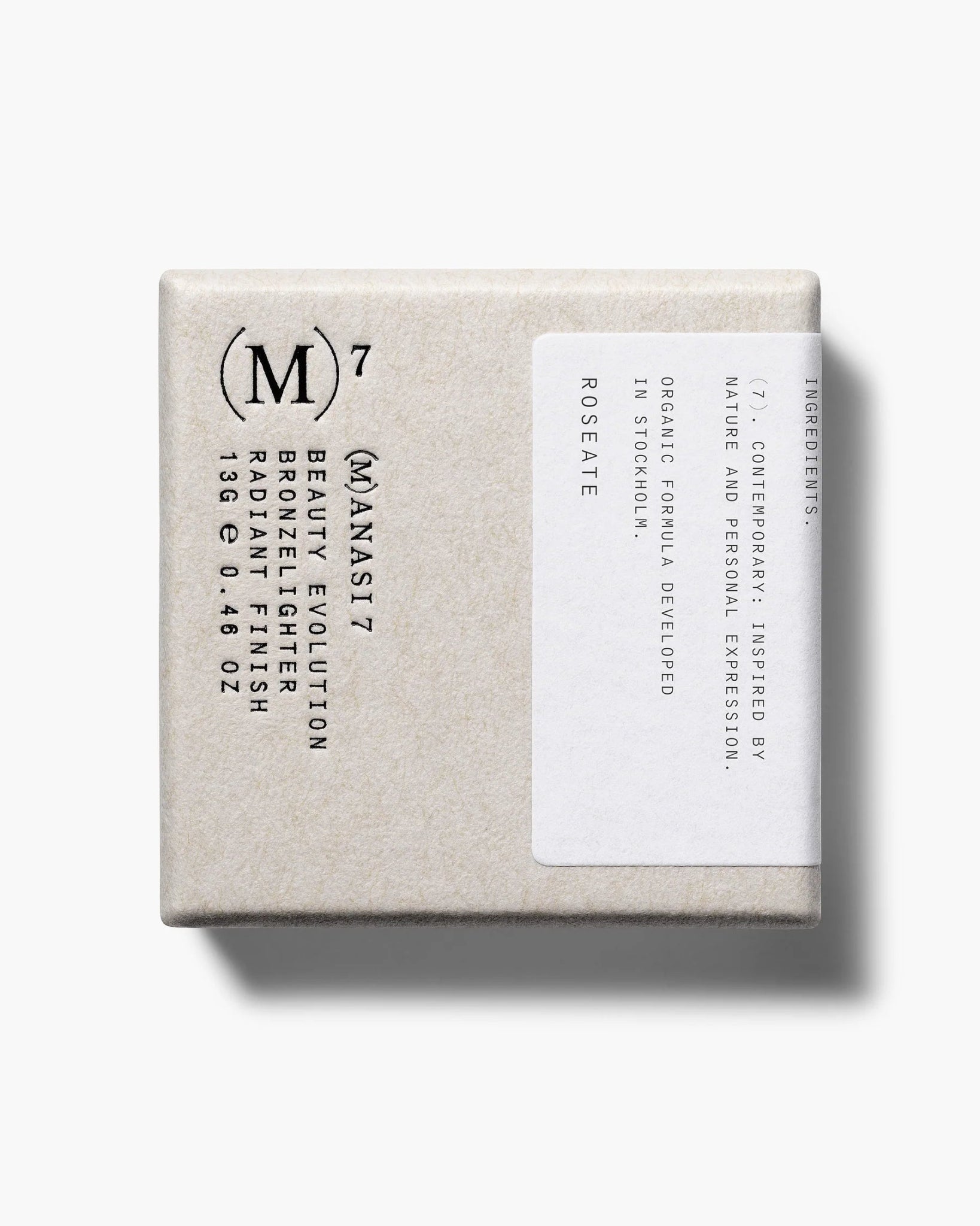 MANASI 7 Bronzelighter Roseate packaging organic makeup sustainable beauty box clean cosmetics