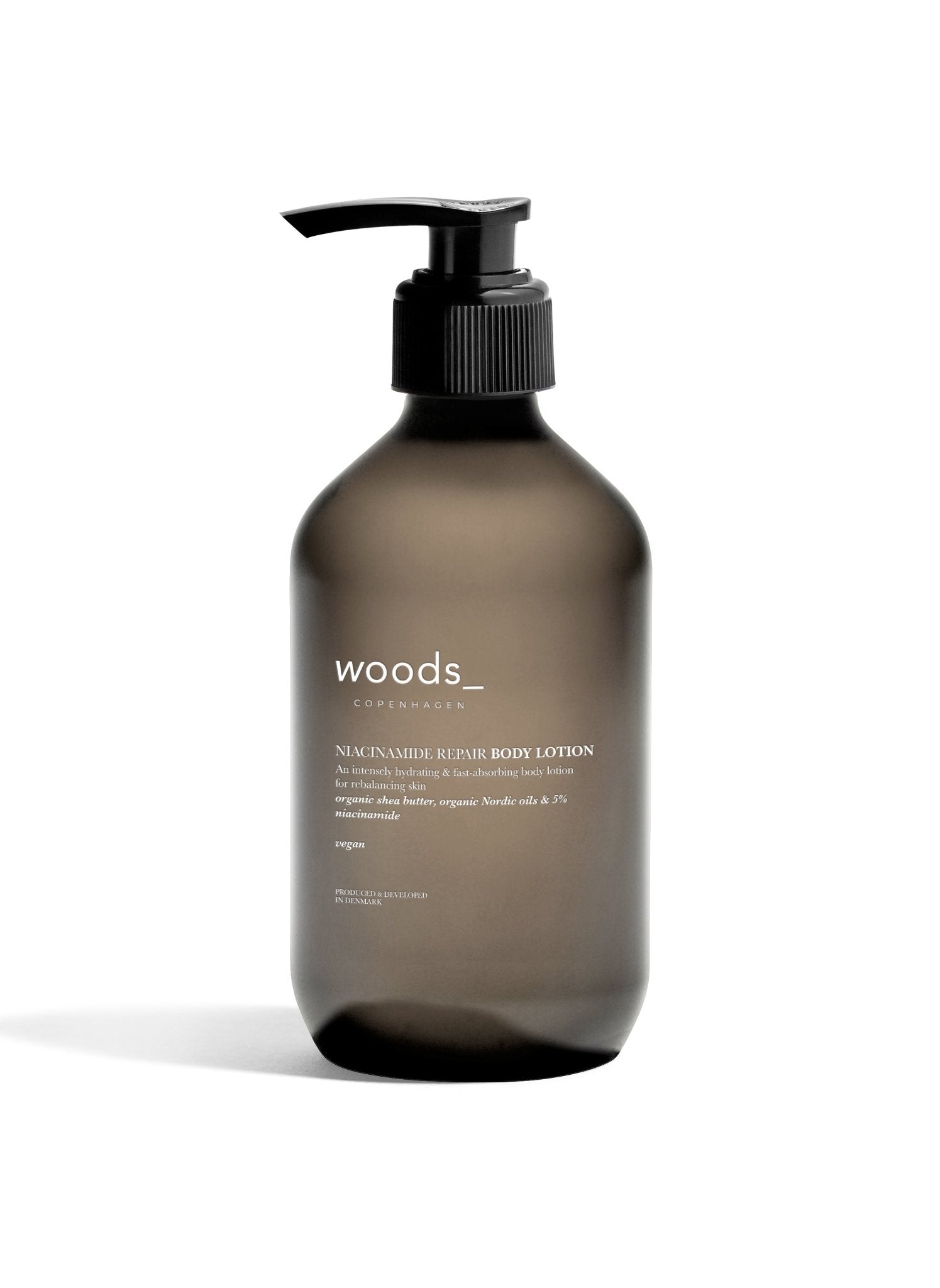 WOODS COPENHAGEN Niacinamide Body Lotion clean vegan skincare oil control barrier boost non-toxic beauty