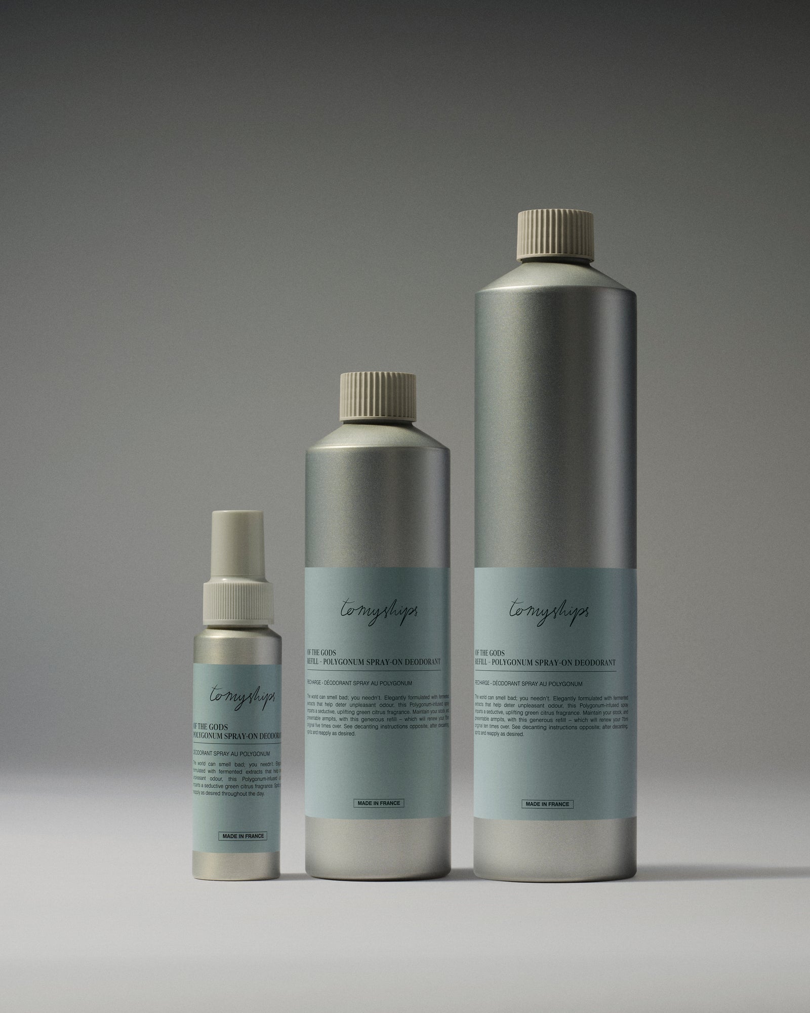 To My Ships Polygonum spray-on deodorant range in an editorial product composition